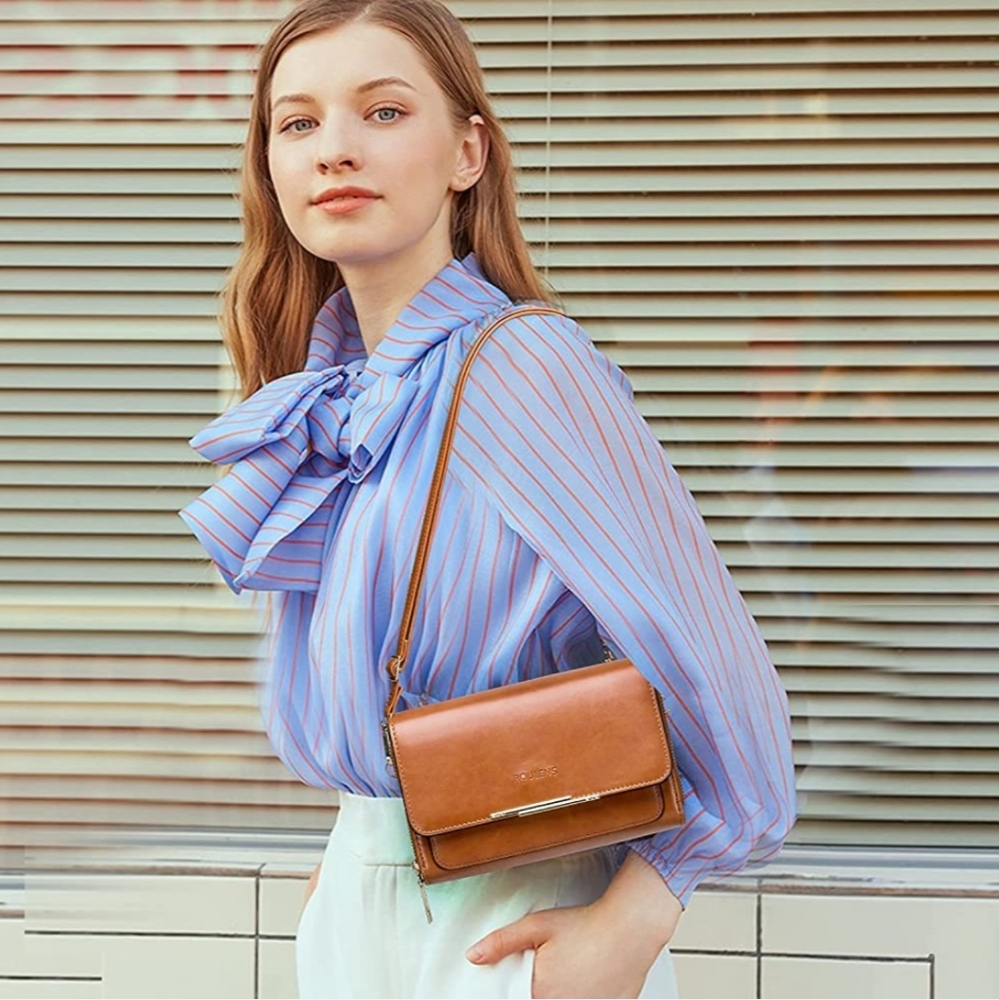 Cognac Fall Crossbody Shoulder Bag (NEW)